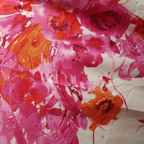 Natori | Floral Colorful Flowy Mumu Caftan Style Maxi Dress -  S - Cream & pinks - Picture 3 of 7